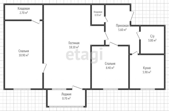 
   Продам 3-комнатную, 55.3 м², Ставропольская ул, 171

. Фото 11.