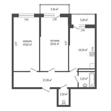 
   Продам 2-комнатную, 72.2 м², Московская ул, 112

. Фото 4.