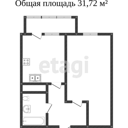 
   Продам 1-комнатную, 33.4 м², Енисейская ул, 54

. Фото 9.