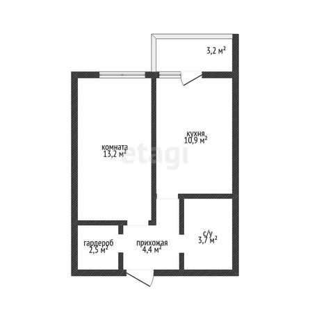 
   Продам 1-комнатную, 34.7 м², Дубравная ул, 1

. Фото 19.