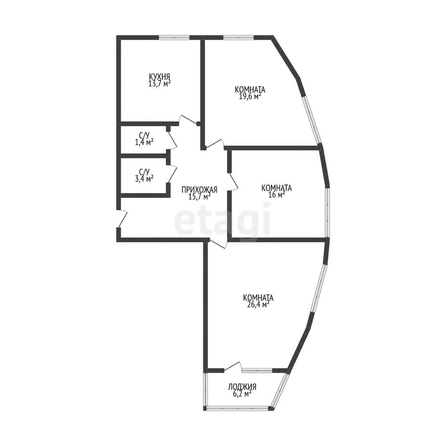 
   Продам 3-комнатную, 96.5 м², Уральская ул, 75/2

. Фото 8.