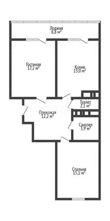 
   Продам 2-комнатную, 69.9 м², Стахановская ул, 1/3

. Фото 1.