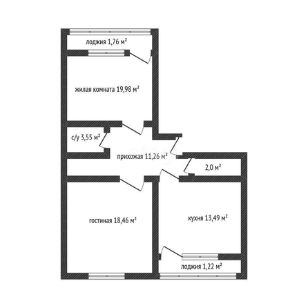 
   Продам 2-комнатную, 68.9 м², Московская ул, 112

. Фото 1.