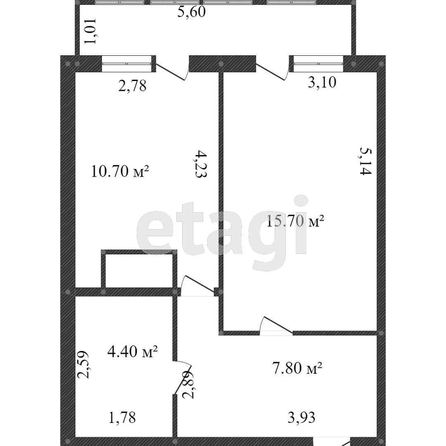 
   Продам 1-комнатную, 35 м², Старокубанская ул, 2/4/1

. Фото 6.