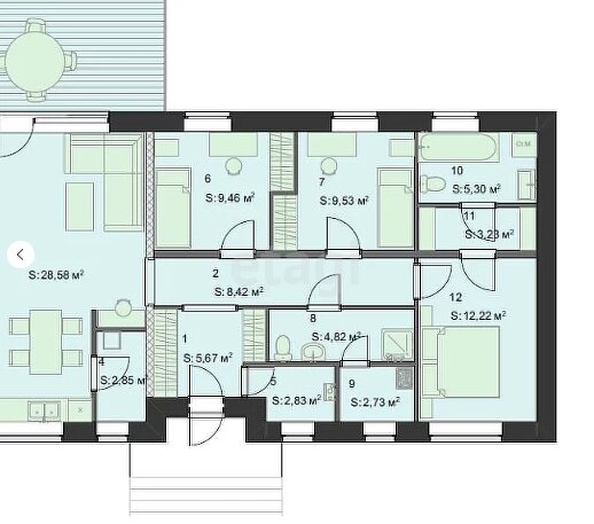 
   Продам таунхаус, 52 м², Краснодар

. Фото 13.