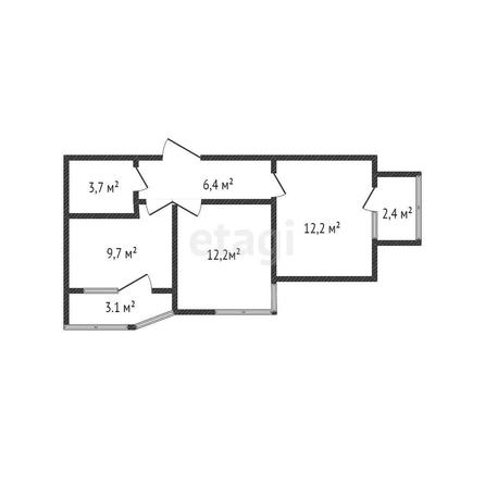 
   Продам 2-комнатную, 46.7 м², Sport Village (Спорт деревня), 2.5

. Фото 9.