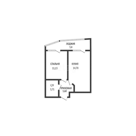 
   Продам 1-комнатную, 36.62 м², Лучший, литер 1

. Фото 1.