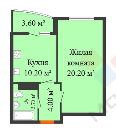 
   Продам 1-комнатную, 39.8 м², Валерия Гассия ул, 4

. Фото 7.