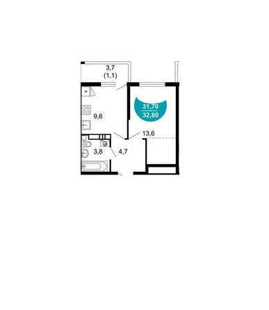 
   Продам 2-комнатную, 32.8 м², Искры ул, 66/10

. Фото 2.