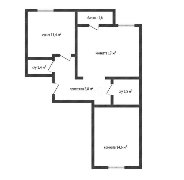 
   Продам 2-комнатную, 58.4 м², Античная ул, 8

. Фото 1.