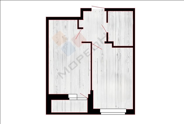 
   Продам 1-комнатную, 32.7 м², Тепличная ул, 62/1к6

. Фото 10.