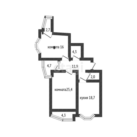 
   Продам 2-комнатную, 78.3 м², Кожевенная ул, 54/1

. Фото 32.