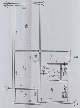 
   Продам 2-комнатную, 48.1 м², Павлова ул, 87Б

. Фото 1.