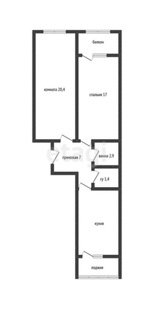 
   Продам 2-комнатную, 61.9 м², Заполярная ул, 39/6

. Фото 7.