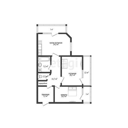 
   Продам 2-комнатную, 88.4 м², Аксайская ул, 61

. Фото 38.