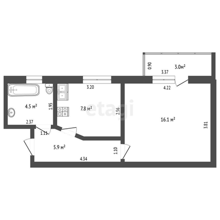 
   Продам 1-комнатную, 34.4 м², Тургенева ул, 3/10

. Фото 23.