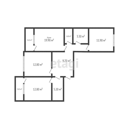 
   Продам 3-комнатную, 75.1 м², Алтайская ул, 4/2

. Фото 38.