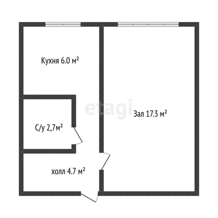 
   Продам 1-комнатную, 30.5 м², Старокубанская ул, 117

. Фото 6.