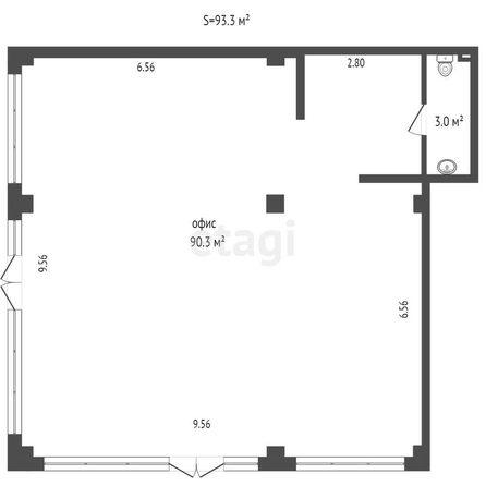 
   Продам помещение свободного назначения, 93.3 м², Западный Обход ул, 65/1

. Фото 6.