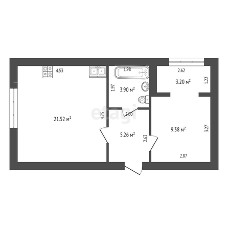 
   Продам 1-комнатную, 43.3 м², 1-го Мая ул, 114

. Фото 20.