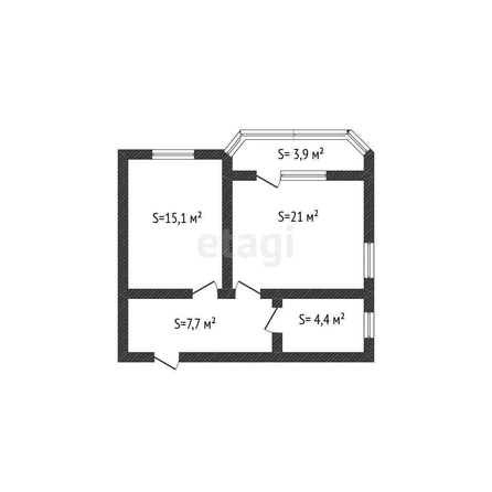 
   Продам 1-комнатную, 46.1 м², Героев-Разведчиков ул, 6/1

. Фото 7.