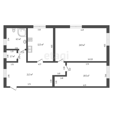 
   Продам 3-комнатную, 86.4 м², Изосимова ул, 20

. Фото 12.