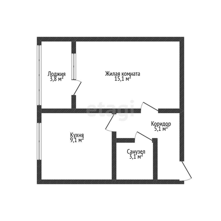 
   Продам 1-комнатную, 37 м², Дунаевского И.И. ул, 22а

. Фото 9.