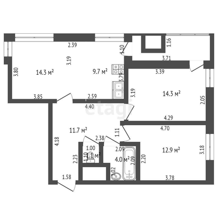 
   Продам 2-комнатную, 68 м², Садовая ул, 159/1

. Фото 28.