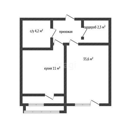 
   Продам 1-комнатную, 35.6 м², Героя Ростовского ул, 8

. Фото 1.