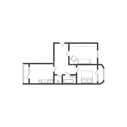 
   Продам 2-комнатную, 58.4 м², Григория Булгакова ул, 8/1

. Фото 1.