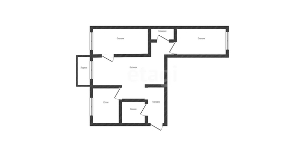 
   Продам 3-комнатную, 55.8 м², 1-го Мая ул, 75/1

. Фото 1.