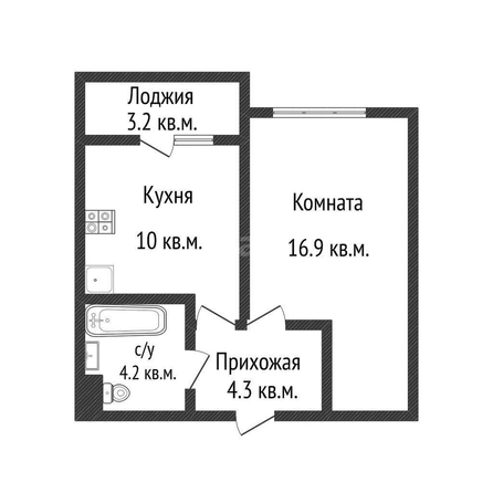 
   Продам 1-комнатную, 35.4 м², Героя Владислава Посадского ул, 16/1

. Фото 1.