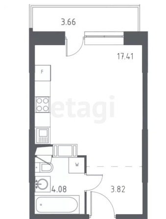 
   Продам студию, 25.4 м², Куликова Поля ул, 5

. Фото 14.