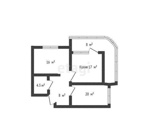 
   Продам 2-комнатную, 58.8 м², Григория Булгакова ул, 10

. Фото 12.