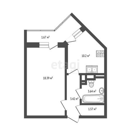 
   Продам 1-комнатную, 37 м², Душистая ул, 60/2

. Фото 13.