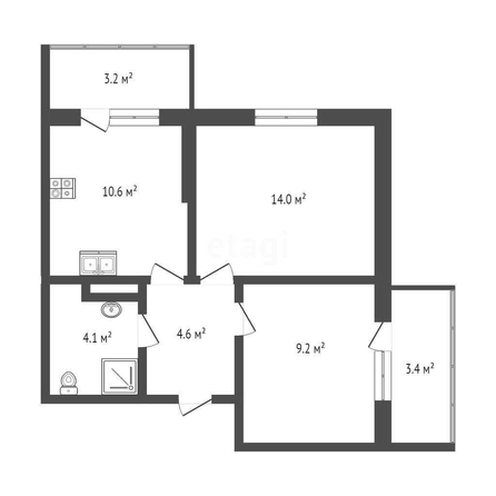 
   Продам 2-комнатную, 62 м², Героя Пешкова ул, 14/3

. Фото 1.