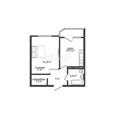 
   Продам 1-комнатную, 39.4 м², Героя Георгия Бочарникова ул, 8

. Фото 15.