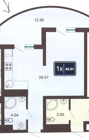 
  Продается 1-комнатный апартамент, 45 м², ГК Marine Garden Sochi (Марине), к 8
. Фото 13.