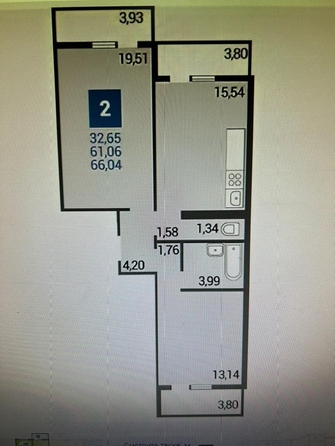
  Продается 2-комн. квартира, 72 м², Адмирала Пустошкина ул, д. 16
. Фото 21.