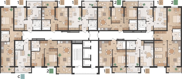 
  Продается 1-комн. квартира, 33.8 м², ЖК Мята
. Фото 1.