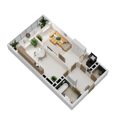 
  Продается 1-комн. квартира, 57.86 м², ЖК Золотой Берег, литер 4
. Фото 1.