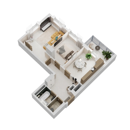 
  Продается 2-комн. квартира, 58.55 м², ЖК Золотой Берег, литер 5
. Фото 1.