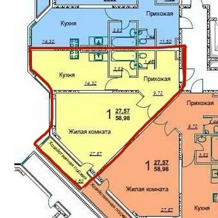 
  Продается 1-комн. квартира, 59 м², Промышленная ул, д. 2
. Фото 18.