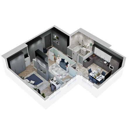 
  Продается 2-комн. квартира, 62.79 м², ЖК Зеленая территория, литера 1.2
. Фото 1.