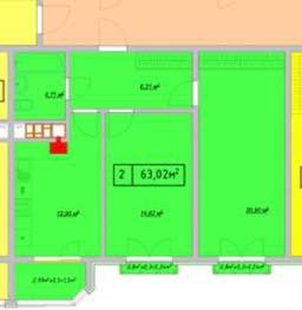 
  Продается 2-комн. квартира, 63 м², Витебская ул
. Фото 15.
