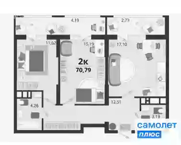 
  Продается  квартира, 70.8 м², ЖК Родные просторы, литера 20
. Фото 8.