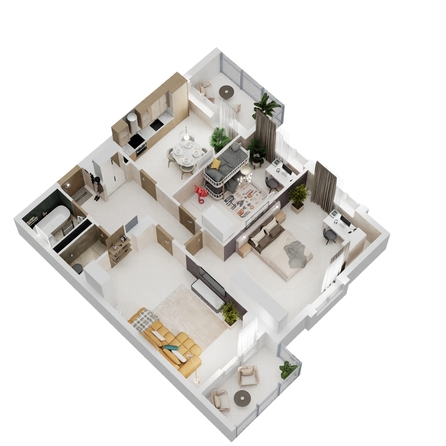 
  Продается 3-комн. квартира 89.18 м², в ЖК Золотой Берег, литер 1. Фото 2.