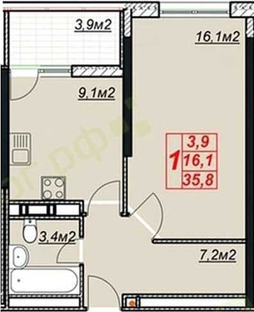 
  Продается 1-комн. квартира, 40 м², Крестьянская ул, д. 27к1
. Фото 13.