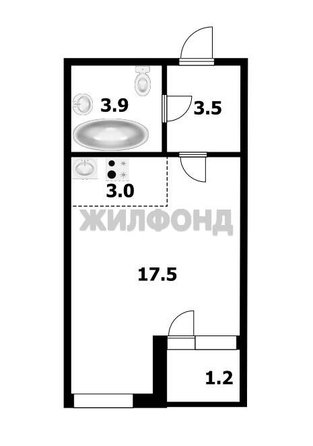 
  Продается студия, 27.5 м², Адмирала Серебрякова ул
. Фото 15.