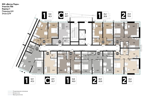 
  Продается 1-комн. квартира, 39.8 м², ЖК DOGMA PARK (Догма парк), литера 13
. Фото 2.